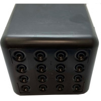 Прямоугольное ведро с ручкой Осколпласт 11 л, черное 409803