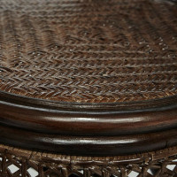 Террасный комплект Tetchair PELANGI стол со стеклом, 2 кресла, без подушек, ротанг 13344