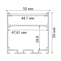 Накладной профиль FERON 50x50мм алюминиевый, черный, 2м, CAB269 48150