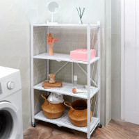 Металлический стеллаж ГЕЛЕОС Атлант-4, 4 полки, складной, размер 760x400x1260 мм, белый АСТ-42