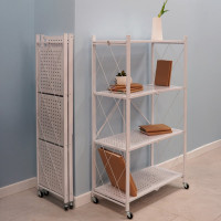 Металлический стеллаж ГЕЛЕОС Атлант-4, 4 полки, складной, размер 760x400x1260 мм, белый АСТ-42