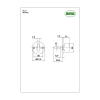 Ручка к задвижке Amig 126 хром матовый 1-42 CM
