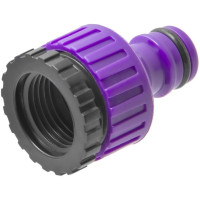 Штуцер под коннектор с переходником 1/2" - 3/4" с внутренней резьбой, пластик MasterProf ДС.070870