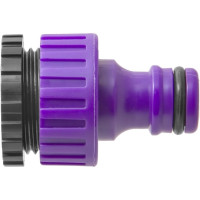 Штуцер под коннектор с переходником 1/2" - 3/4" с внутренней резьбой, пластик MasterProf ДС.070870