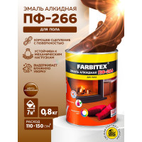 Алкидная эмаль FARBITEX ПФ-266 (желто-коричневый; 0.8 кг) 4300005986
