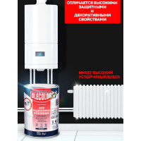 Алкидная эмаль для радиаторов OLECOLOR белый, 0.9 кг 4300000703