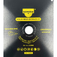 Диск алмазный универсальный SOLID MSS 230x22.23 мм, 16 сегментов SAMEDIA 310980