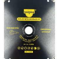 Диск алмазный универсальный SOLID MTS 230x22.23 мм SAMEDIA 310984