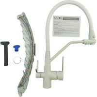 Смеситель для кухни OUTE с гибким съемным изливом и дополнительным выводом фильтра T603BK-341