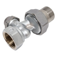 Клапан Giacomini R715TG, прямой, 3/4", 3/4", ВН, хромированный R715X034