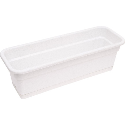 Балконный ящик Осколпласт с поддоном, мраморный 006-01