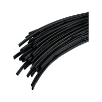 Термоусадочная трубка STEKKER 6,0/3,0, длина 100 см., усадка 2:1, черный (50шт в упак), 39730