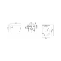 Подвесной унитаз BelBagno LOTO безободковый с сиденьем Soft Close BB070CHR/SC