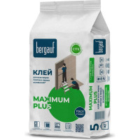 Клей для всех видов плитки и любых оснований Bergauf Maximum Plus класс C1TE, 5 кг 50332