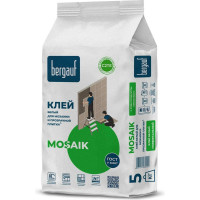 Клей Bergauf Mosaik белый для мозаики и прозрачной плитки, 5 кг 02891