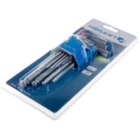 Набор шестигранных Г-образных ключей HOEGERT TECHNIK длинные HT1W825