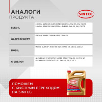 Моторное масло Sintec PLATINUM 7000 SAE 5W-30 API SP, ACEA C3 4 л 600149