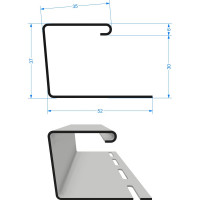 Профиль J30 Docke карамельный PFNP-1039