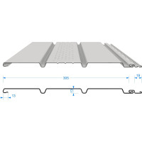 Софит с центральной перфорацией Docke Premium графит PSTT-1086