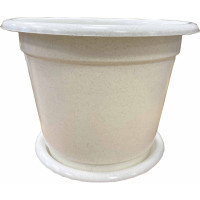 Кашпо с поддоном Осколпласт 460 мм, мраморное, 36 л 460-08