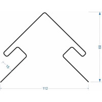 Внешний угол Docke PREMIUM (75 мм; пломбир) PSEU-1044