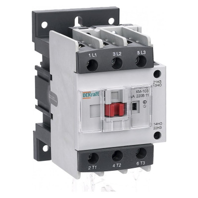 Контактор КМ-103, 40 А, 220 В, АС3, 1НО+1НЗ Dekraft 22128DEK