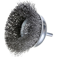 Щетка чашечная 75 мм, 1/4", витая проволока для дрели INTERTOOL BT-9075