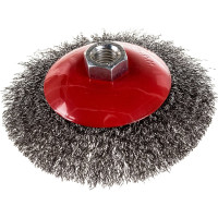 Щетка конусная 125 мм, М14, витая проволока для УШМ INTERTOOL BT-5125
