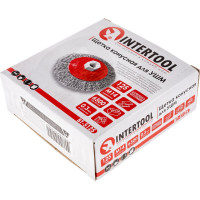 Щетка конусная 125 мм, М14, витая проволока для УШМ INTERTOOL BT-5125