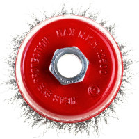 Щетка чашечная 75 мм, М14, витая проволока для УШМ INTERTOOL BT-1075