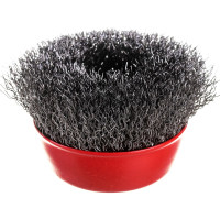 Щетка чашечная 75 мм, М14, витая проволока для УШМ INTERTOOL BT-1075