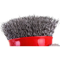 Щетка чашечная 75 мм, М14, витая проволока для УШМ INTERTOOL BT-1075