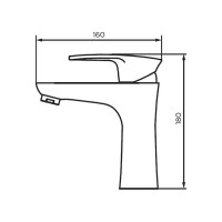 Смеситель для раковины Dorff Alpha цвет черный D9021000BL