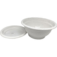 Кашпо-пиала с поддоном Осколпласт 5 л, мраморное 500-08