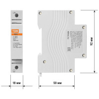 Ограничитель импульсных напряжений TDM ELECTRIC ОИН1 1Р 5kA 230B 12.5kA SQ0201-0014