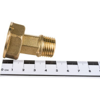 Отвод с накидной гайкой для счетчиков Giacomini 1/2"x3/4", нехромированный R37Y003