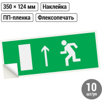 Знак "Направление к эвакуационному выходу прямо" TDM ELECTRIC 350х124мм для ССА, в упаковке 10 штук SQ0817-0067