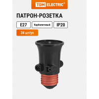 Карболитовый патрон-розетка Е27, черный TDM ELECTRIC SQ0335-0022