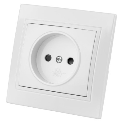 Розетка с защитными шторками, белая 2П 10А 250В TDM ELECTRIC Таймыр SQ1814-0015