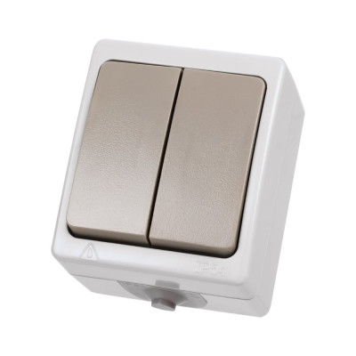 Выключатель TDM ELECTRIC 2-кл. открытой установки IP54 10А "Вуокса" SQ1803-0002
