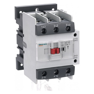 Контактор АС3 DEKraft КМ-103, 3 Р, 95 А, 220 В, 1НО+1НЗ 22148DEK