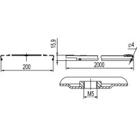 Крышка DKC для лотка осн. 200 с заземл. L2000 дл.2м 35514DIY