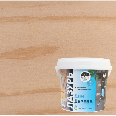 MIGHTY OAK Лазурь для дерева, Бесцветный, 0,9л MO174
