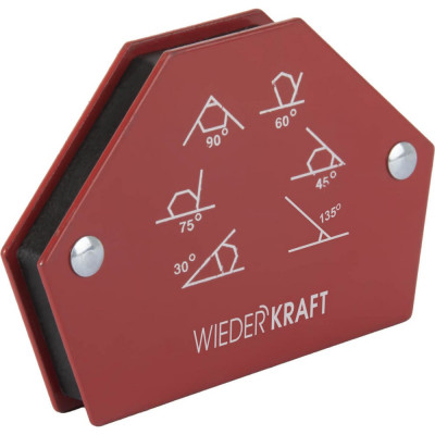 WIEDERKRAFT Сварочный магнит выставляемые углы град. 30;45;60;75;90;135 усилие 25Lbs WDK-65025