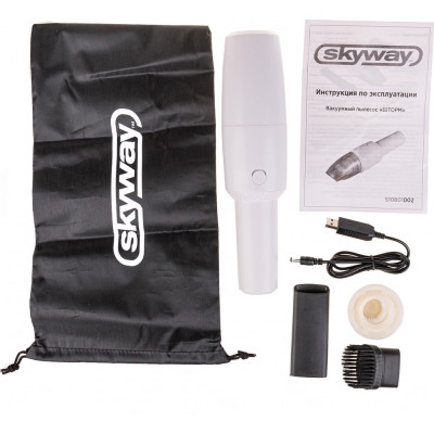 SKYWAY Пылесос ШТОРМ 4500Па 60W 7,4V беспроводной с крышкой 2 насадки в сумке S10801002