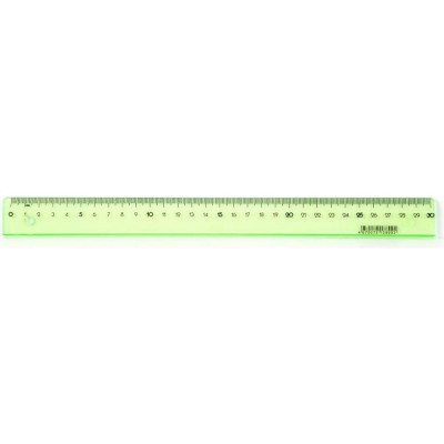 Attache Линейка Bright Colours 30 см пластиковая прозрачная зеленая 1421628