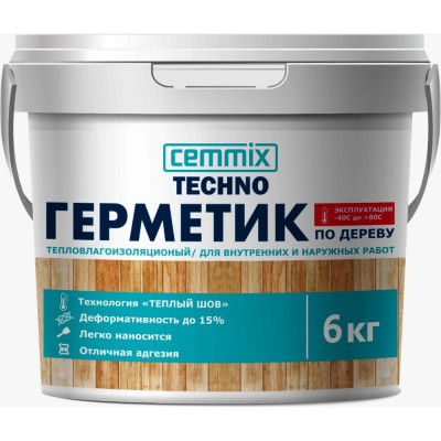 Акриловый герметик для дерева CEMMIX Теплый шов 84735744