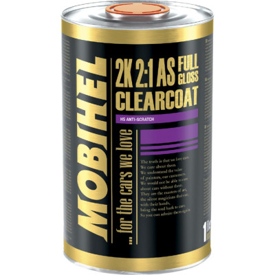 MOBIHEL 2К HS 2:1 бесцветный лак FG anti-scratch 1 л. 47900102