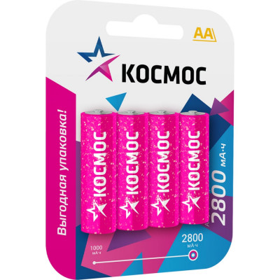 Аккумулятор КОСМОС KOCR6NIMH2800mAh4BL