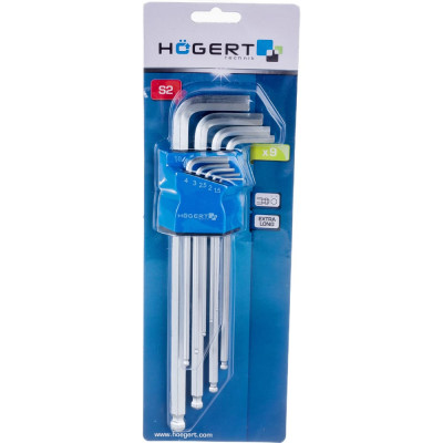 Набор шестигранных Г-образных ключей HOEGERT TECHNIK HT1W826